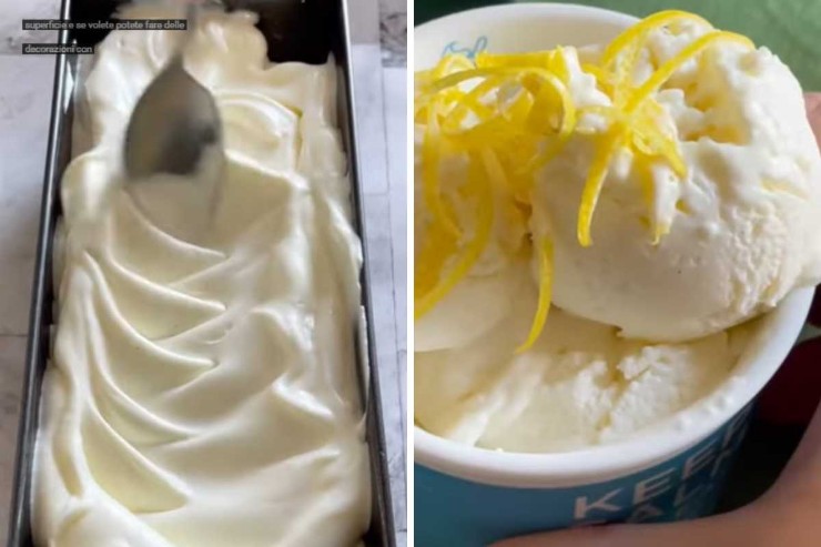 Composto e gelato al limone