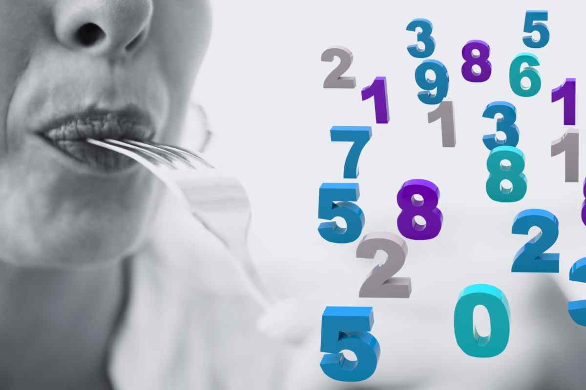 Donna che mangia e numeri