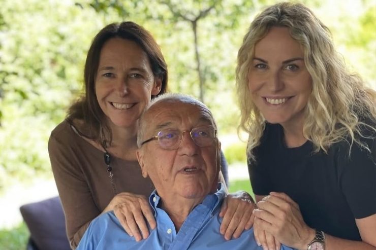 antonella clerici con padre e sorella