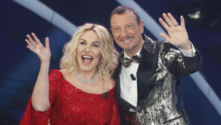 Antonella Clerici e Amadeus a Sanremo 2020