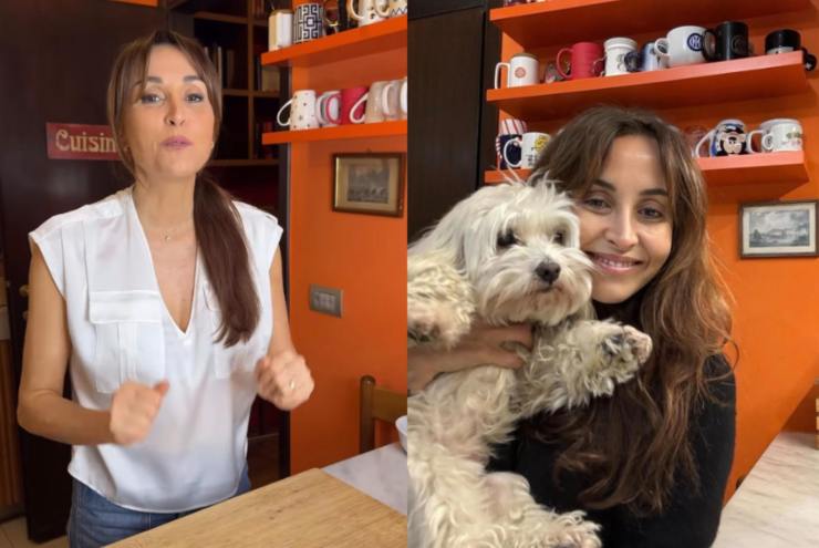 Collage di Benedetta Parodi nella sua cucina
