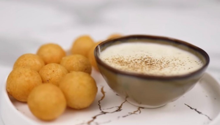 Polpette con fonduta di formaggio