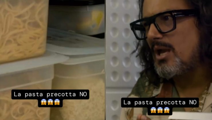 Pasta precotta in un frigo di 4 Ristoranti con Borghese