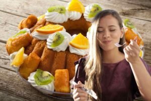 babà donna che mangia