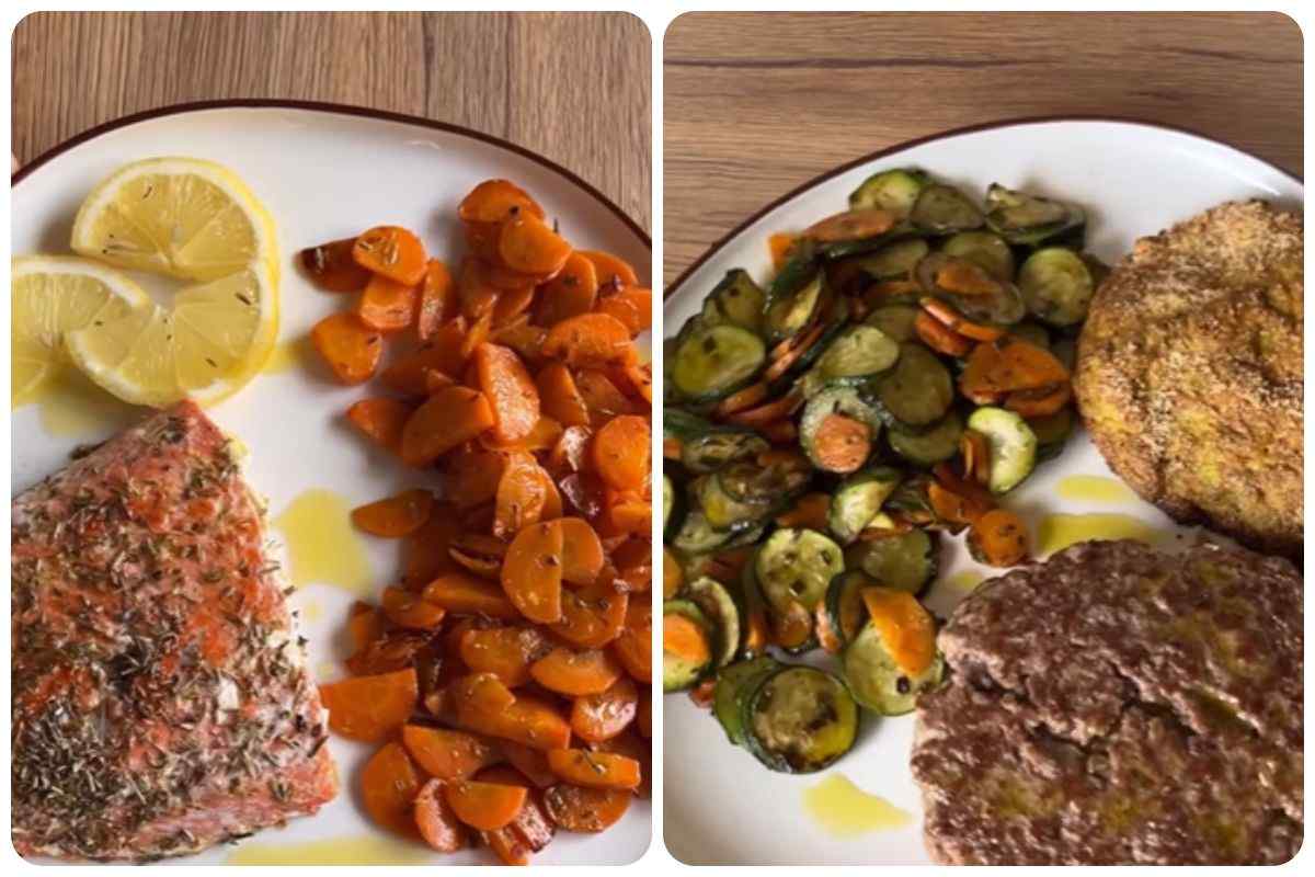 Carne, zucchine e verdura