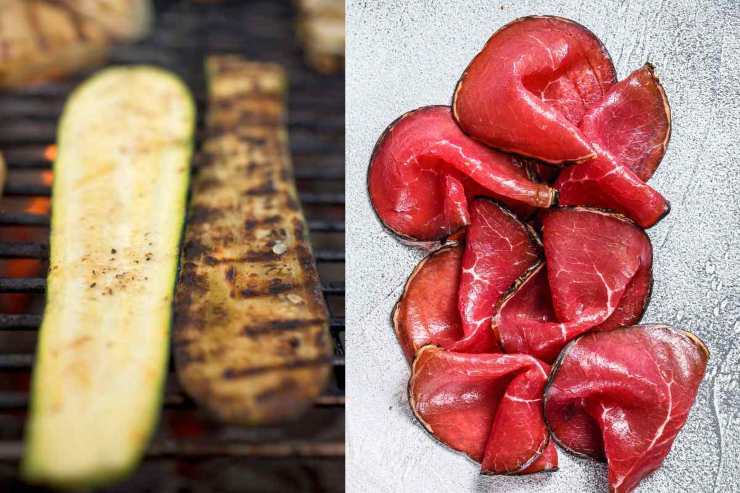 Zucchine grigliate e bresaola