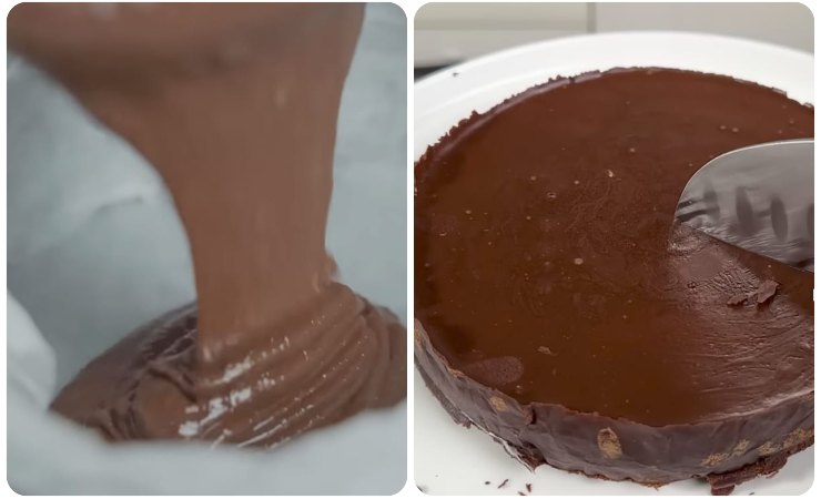 cioccolato sciolto e torta