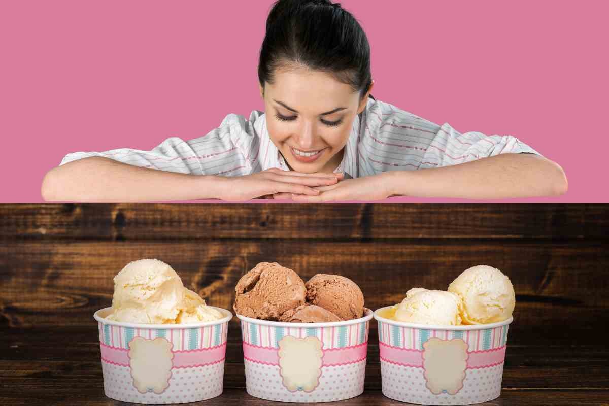 Tre coppe di gelato