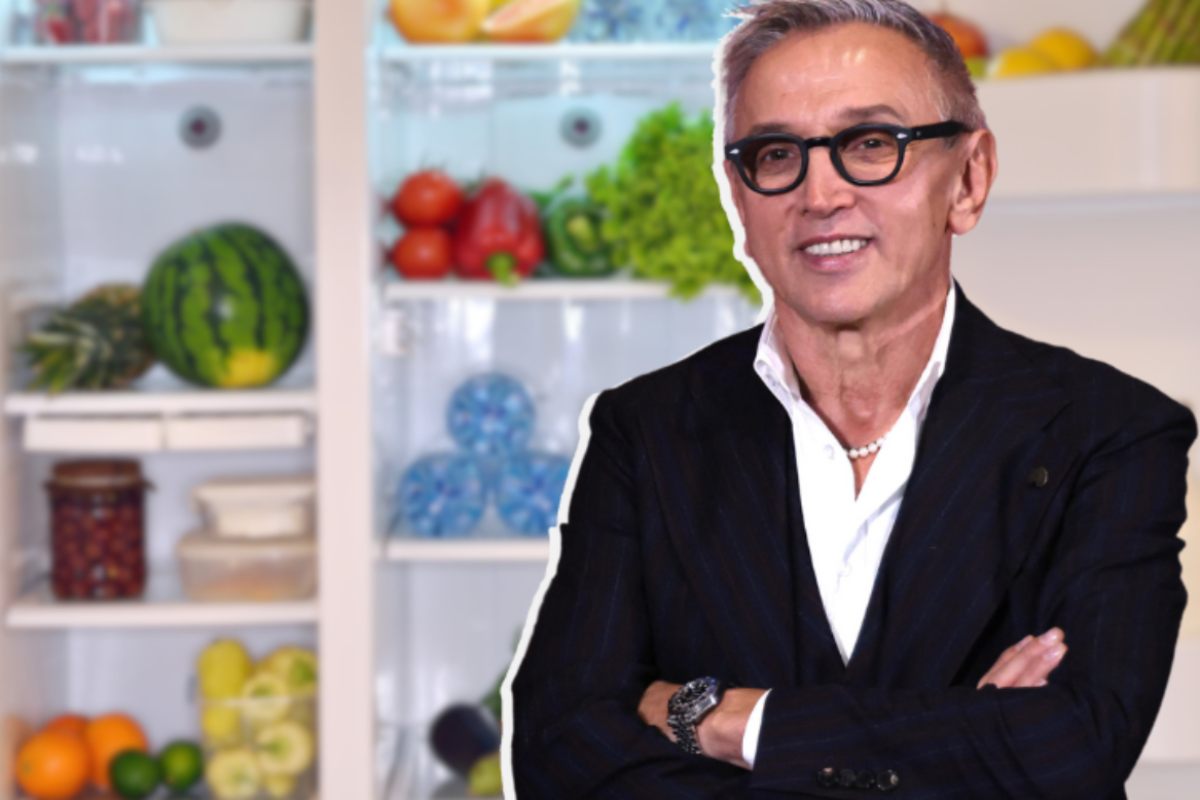 Bruno Barbieri e nello fondo un frigo