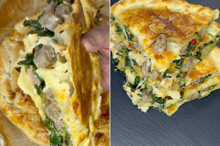 collage rustico di pasta sfoglia