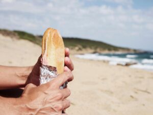 panino in spiaggia