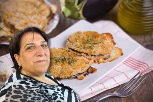 Cotolette di melanzane e signora