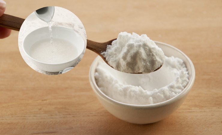 bicarbonato di sodio e acqua 