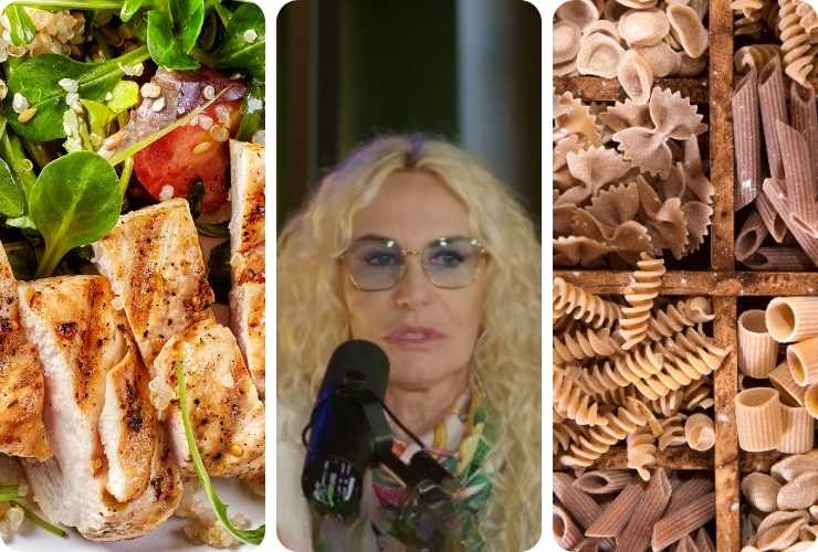 Insalata con pollo, Antonella Clerici, pasta