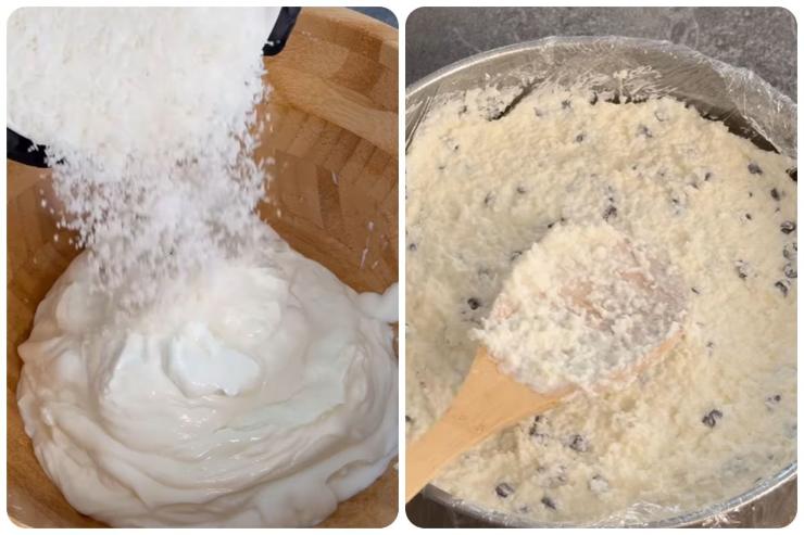 preparazione torta al cocco