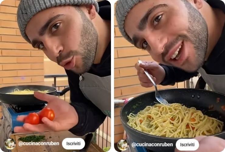 ruben mentre cucina