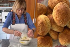 Collage di Anna Moroni in cucina e panini al latte