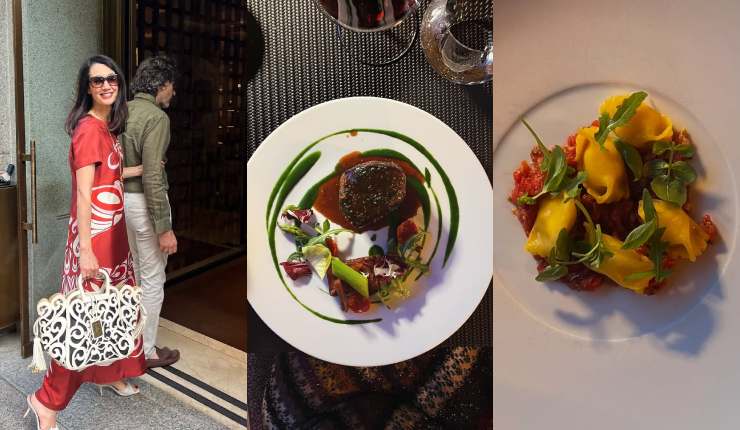 csaba dalla zorza e piatti ristorante