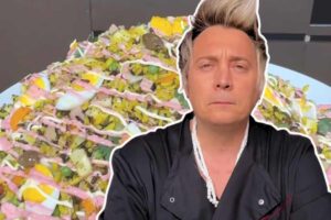 collage insalata di riso e chef mainardi