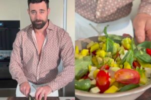 Collage di Roberto Valbuzzi e insalata mista