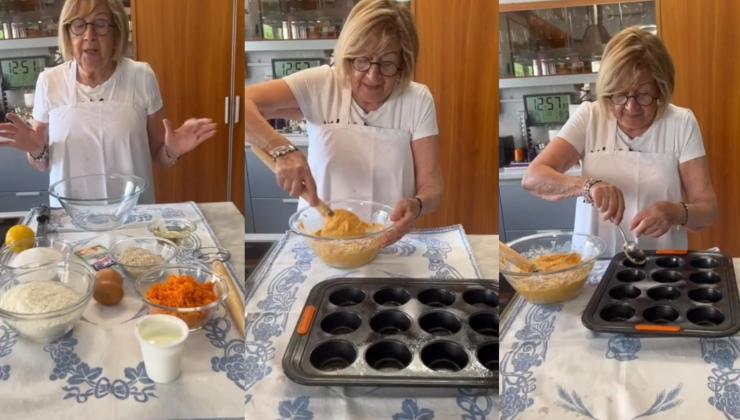 Anna Moroni prepara dolcetti in cucina