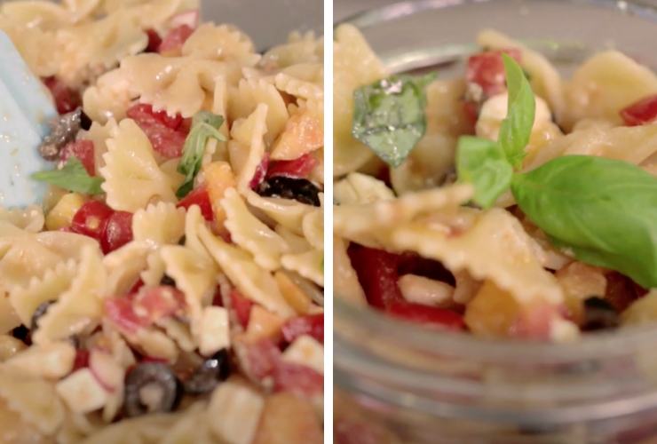 collage insalata di pasta