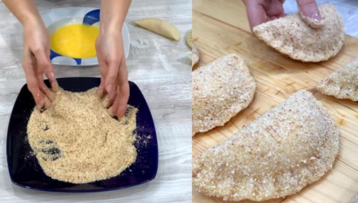Preparazione di sofficini impanati