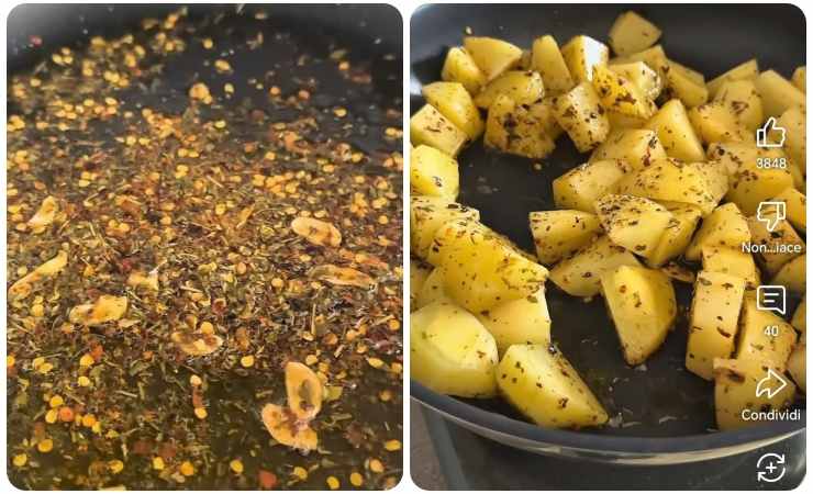 mix spezie in padella e patate