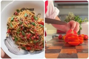 puttanesca alla crudaiola- pomodori tagliati