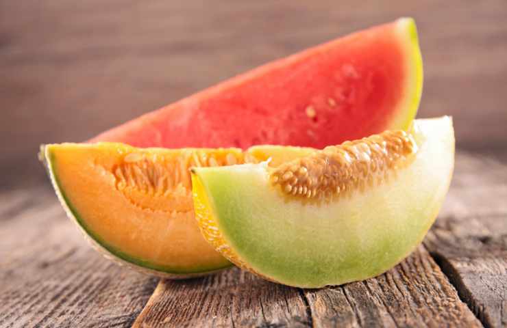 fette di anguria e melone