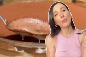collage dolce al cucchiaio e ragazza