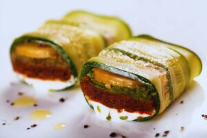 due rotoli di zucchine